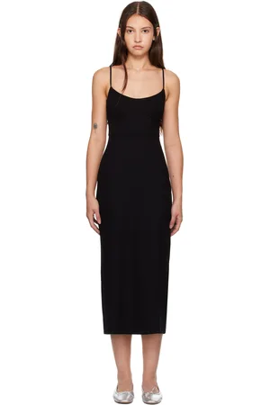 Leset Robe longue Rio noire à panneau de style corset