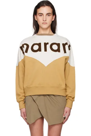 Isabel Marant Pull molletonné Houston gris et brun clair