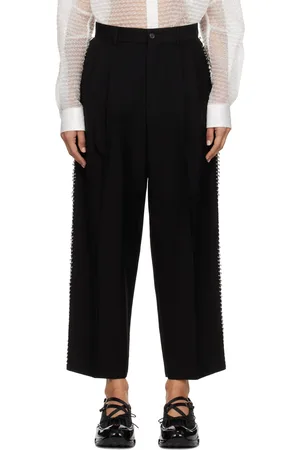 NOIR KEI NINOMIYA Pantalon noir à épingles de sureté