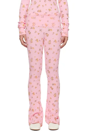 DANIELLE GUIZIO Pantalon de détente évasé isotherme rose