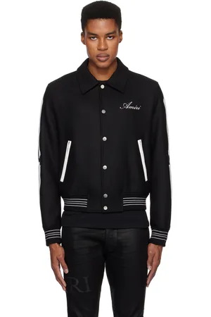AMIRI Blouson aviateur noir à appliqués d