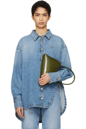 The Attico Chemise Diana bleue en denim