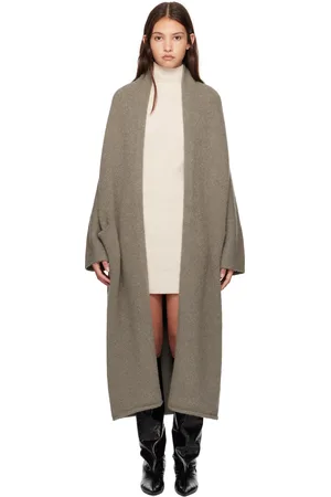 Lauren Manoogian Cardigan long gris à revers de style châle - Essential