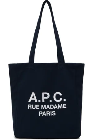 A.P.C. Cabas Lou bleu marine à logo