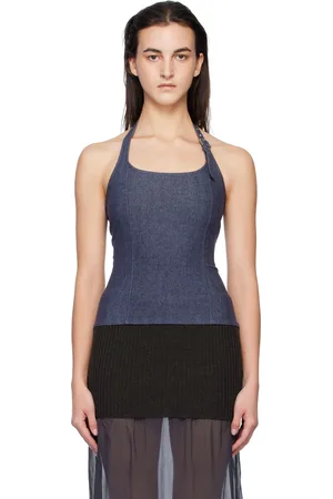 Paloma Wool Haut Galiena bleu marine