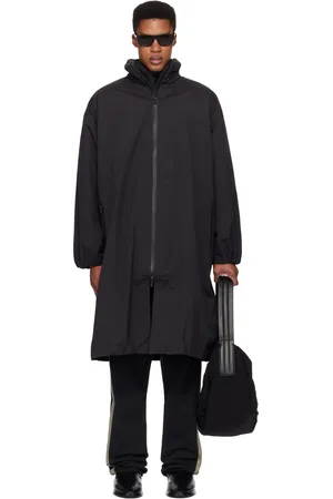 FEAR OF GOD Manteau de style coquille noir en taffetas à trois épaisseurs édition adidas Originals