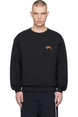Wacko Maria Pull molletonné noir à col ras du cou