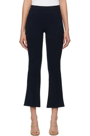 High Pantalon évasé bleu marine