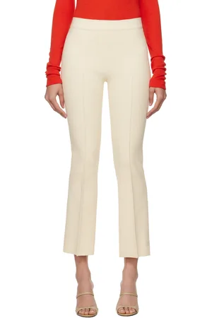 High Pantalon évasé blanc cassé