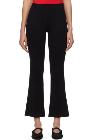 High Pantalon évasé noir