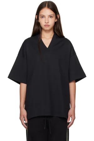 FEAR OF GOD T-shirt noir en jersey épais à col en V édition adidas Originals