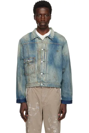 ENFANTS RICHES DEPRIMES Blouson Type VII bleu en denim