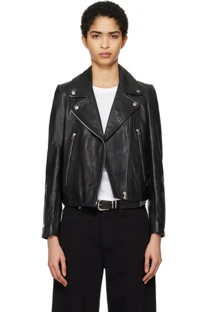 RAG&BONE Blouson motard Mack noir en cuir