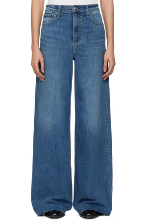 RAG&BONE Jean ample Sofie bleu à taille haute
