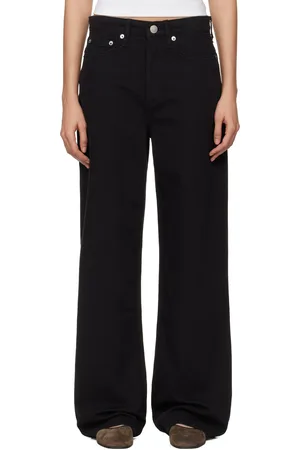RAG&BONE Jean ample Logan noir à taille mi-haute