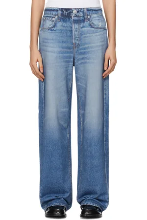 RAG&BONE Pantalon de détente ample bleu en jersey bouclette Miramar
