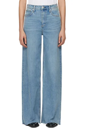 RAG&BONE Jean ample Sofie bleu à taille haute