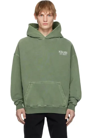 KSUBI Pull à capuche surdimensionné State vert