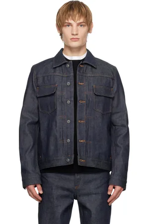 A.P.C. Blouson de travail bleu marine en denim