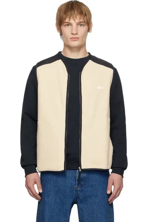 A.P.C. Veste Nate blanc cassé à logo brodé