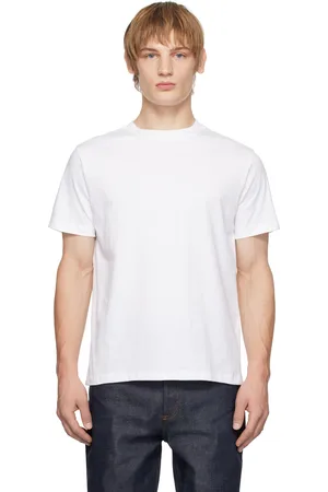 A.P.C. T-shirt blanc à logo brodé