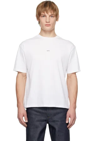 A.P.C. T-shirt droit blanc à micro logo