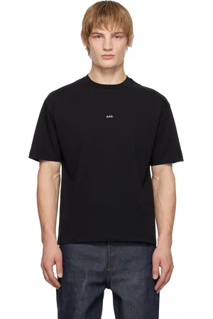 A.P.C. T-shirt droit noir à micro logo