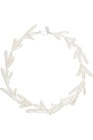 Gohar World Collier blanc à perles en forme de patte de poulet - Host