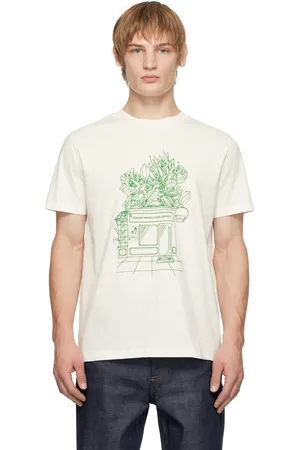 A.P.C. T-shirt blanc à imprimé Magasin
