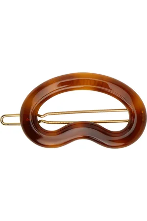 Gohar World Barrette en forme de fève brune