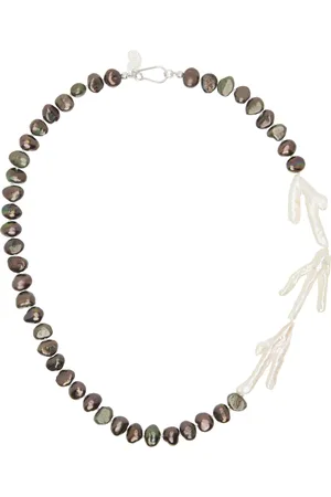 Gohar World Collier brun à perles graphiques - Host