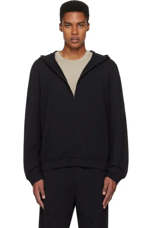 SKIMS Pull à capuche noir à glissière - Jersey Lounge