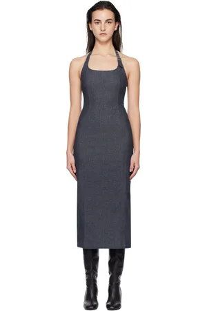 Paloma Wool Robe midi Elena bleu marine