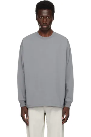 Daiwa Pier39 T-shirt gris en jersey technique à col ras du cou