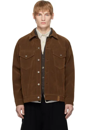 Wtaps Blouson 01 brun en suède synthétique