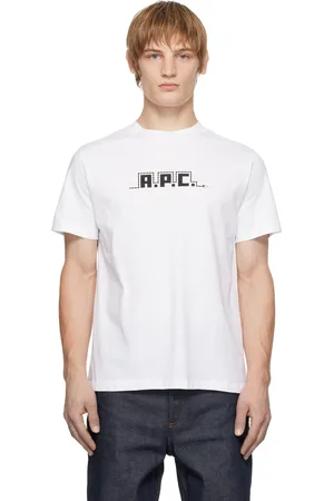 A.P.C. T-shirt blanc à image de serpent à logo