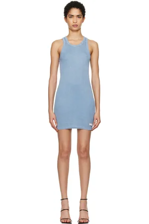 Alexander Wang Robe débardeur courte bleue à dos nageur