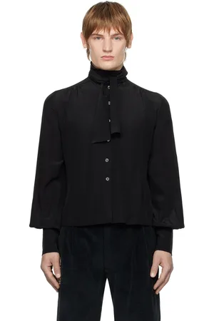 ENFANTS RICHES DEPRIMES Chemise noire à lavallière