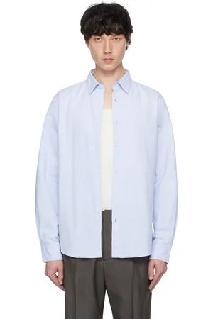 Sunspel Chemise bleue en toile oxford