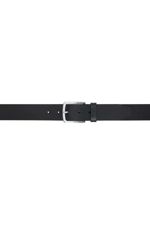 HUGO BOSS Ceinture noire à boucle à logo gravé