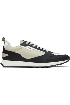 HUGO BOSS Baskets noir et beige en tissu antidéchirures et cuir synthétique