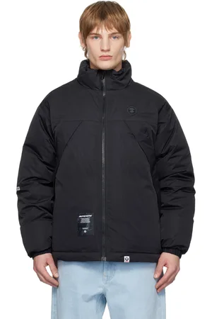 A Bathing Ape Blouson noir rembourré en duvet à logo AAPE Now