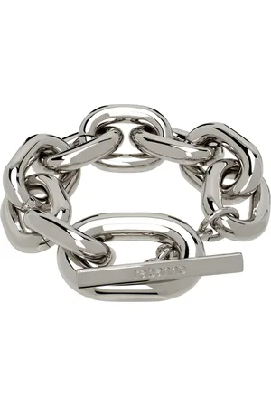 Paco rabanne Bracelet-chainette à gros maillons argenté