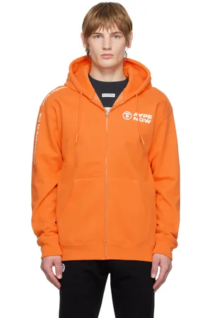 A Bathing Ape Pull à capuche orange à logo AAPE Now