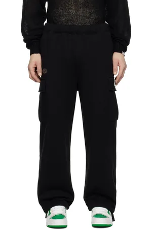 A Bathing Ape Pantalon de survêtement cargo noir à logo Moonface