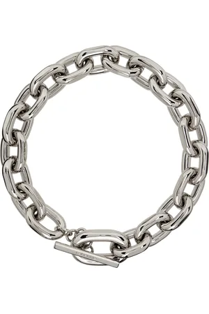 Paco rabanne Collier argenté en chaine à gros maillons