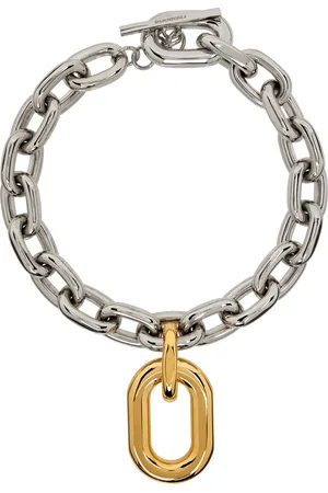Paco rabanne Collier argenté en chaine à gros maillons