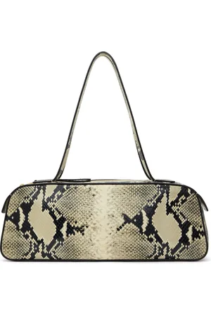 Khaite Sac porté épaule Simona beige et noir