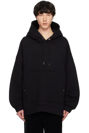WOOYOUNGMI Pull à capuche noir en coton