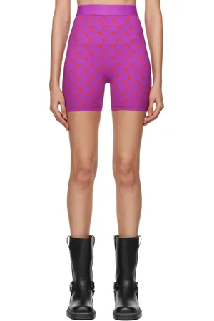 Marine Serre Cuissard mauve et rouge à motif à logos exclusif à SSENSE